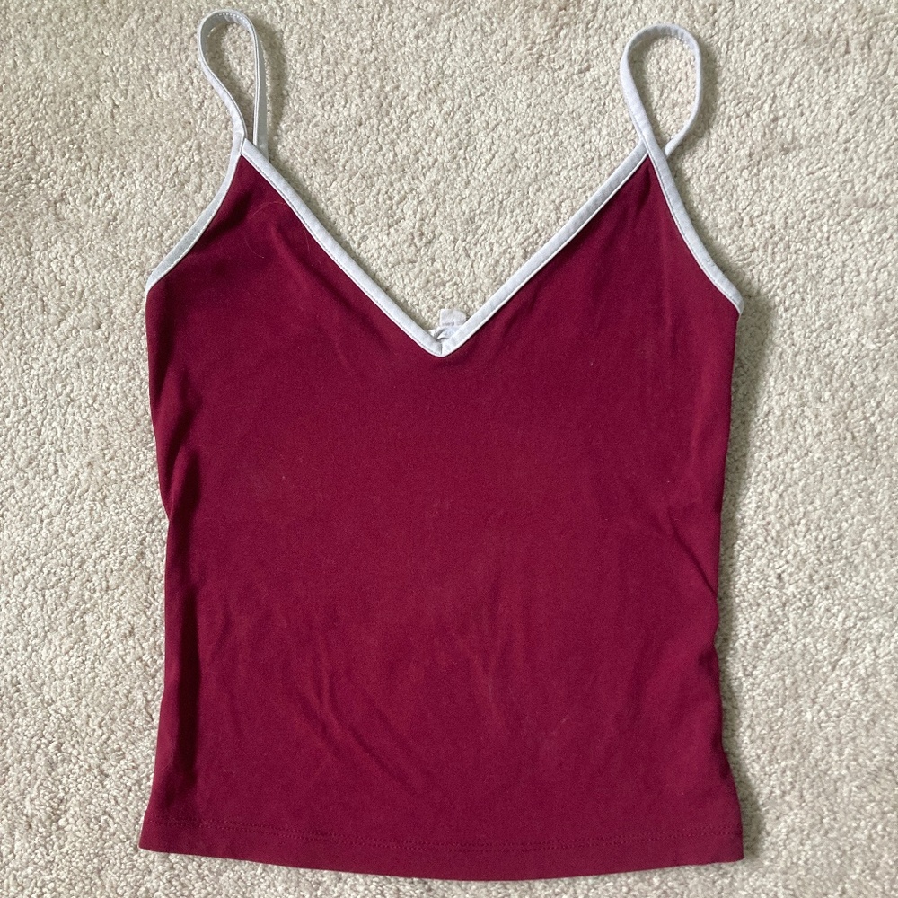Cherry red garage halter top